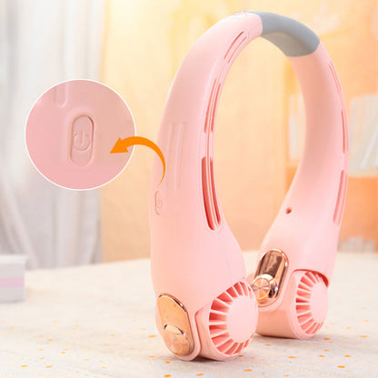 💨 Neck Air Conditioner Fan – Ultra-Quiet, Portable & 360° Rotating – Perfect for Summer 🌞