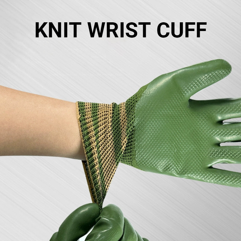 💥 50% OFF🎁 Rubber Coated Work Gloves with Knit Wrist Cuff