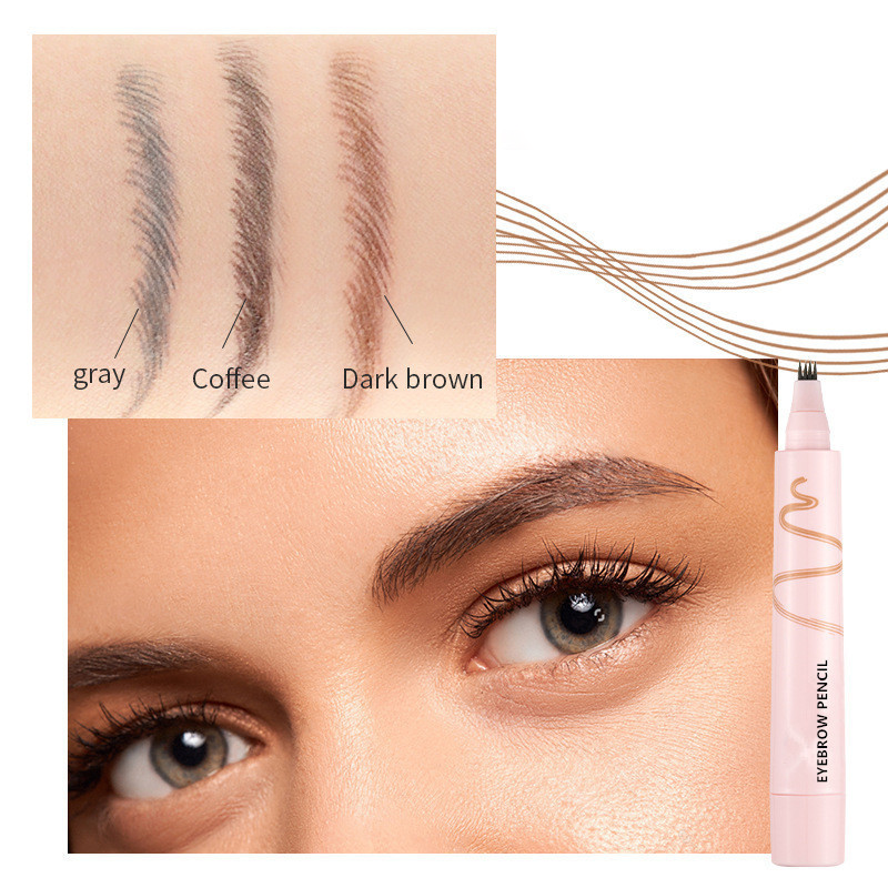 🔥2026 HOT SALE🥳💞50K+ SOLD!💞Waterproof Four-Prong Brow Pencil
