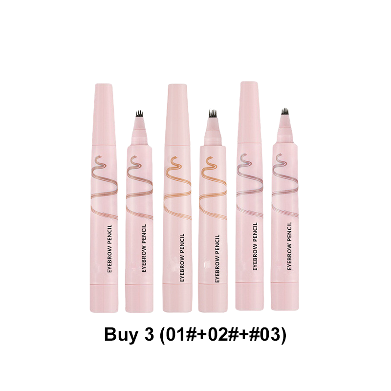 🔥2026 HOT SALE🥳💞50K+ SOLD!💞Waterproof Four-Prong Brow Pencil