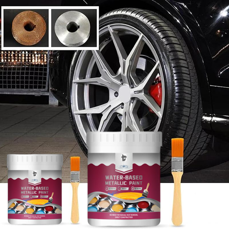 ⏳⏰Rust Converter Metallic Paint – One coat stops rust, no sanding, no fumes. Dries to a sleek metal finish. Perfect for garden tools & gates. 🔨🛡️