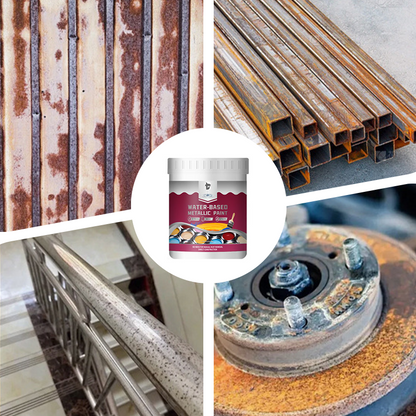 ⏳⏰Rust Converter Metallic Paint – One coat stops rust, no sanding, no fumes. Dries to a sleek metal finish. Perfect for garden tools & gates. 🔨🛡️