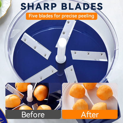 🥔 No more peeled fingers, no more sticky hands – now 50% OFF! Electric peeler does the work in SECONDS – sharp blades, easy rinse, and done. Half price, full convenience. 😎✨