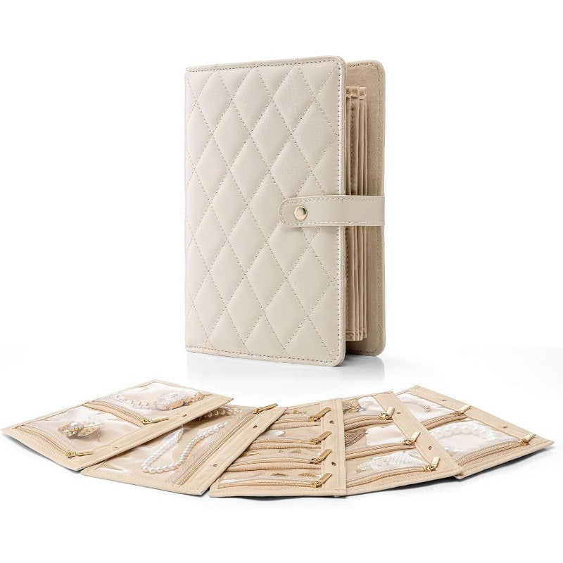 📢📢40 % OFF !!⏰⏰Elegant Portable Checkered Jewelry Storage Bag