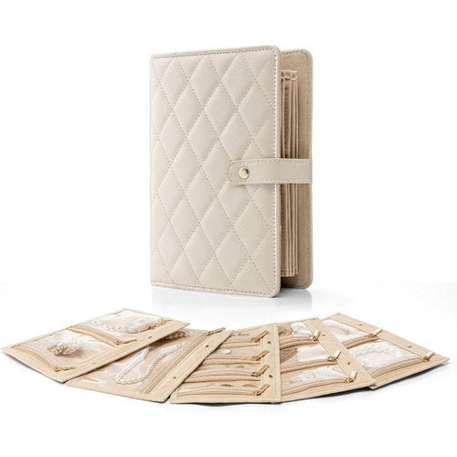 📢📢40 % OFF !!⏰⏰Elegant Portable Checkered Jewelry Storage Bag