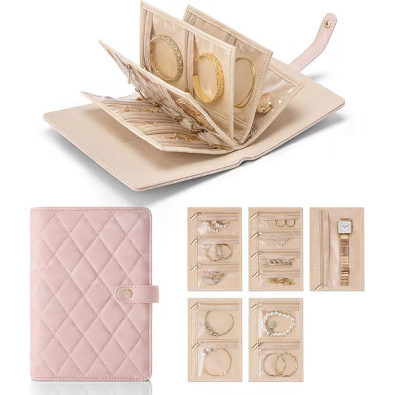 📢📢40 % OFF !!⏰⏰Elegant Portable Checkered Jewelry Storage Bag