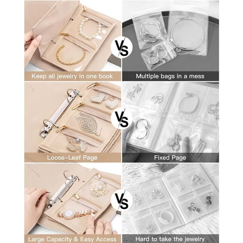 📢📢40 % OFF !!⏰⏰Elegant Portable Checkered Jewelry Storage Bag