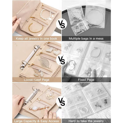 📢📢40 % OFF !!⏰⏰Elegant Portable Checkered Jewelry Storage Bag