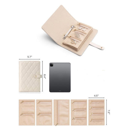 📢📢40 % OFF !!⏰⏰Elegant Portable Checkered Jewelry Storage Bag