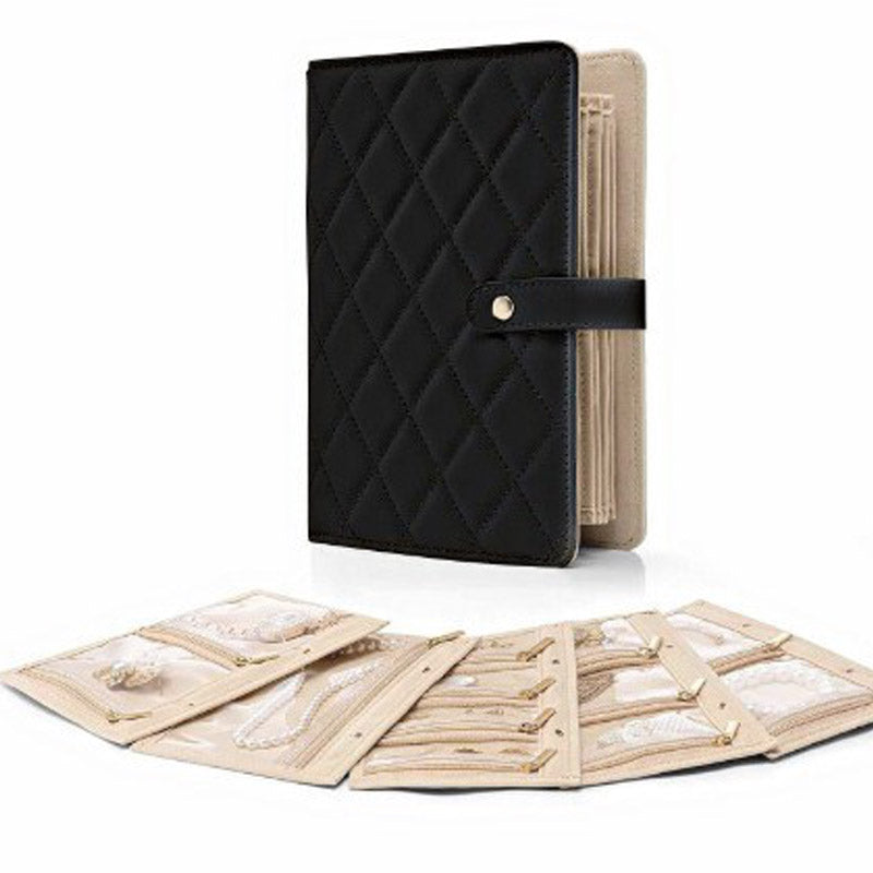 📢📢40 % OFF !!⏰⏰Elegant Portable Checkered Jewelry Storage Bag
