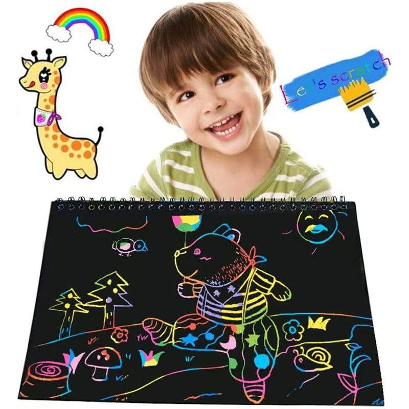 🎨Creative Rainbow Scratch Art Notebook