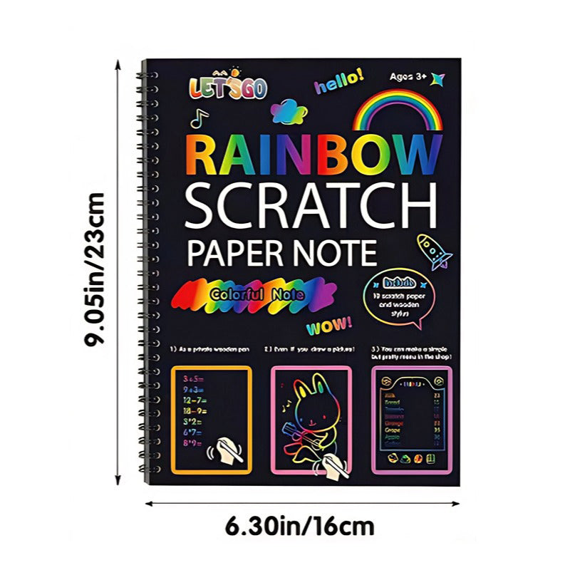 🎨Creative Rainbow Scratch Art Notebook
