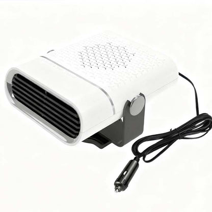 Portable 2-in-1 car fan with heating function – 360° rotatable, fast defrosting, heating and ventilation, quiet and lightweight for winter and summer!