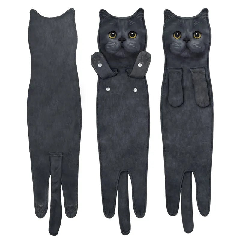 🎁Christmas Gift idea 60% OFF🎄🎅✨😺Cute Cat Hand Towel🐾
