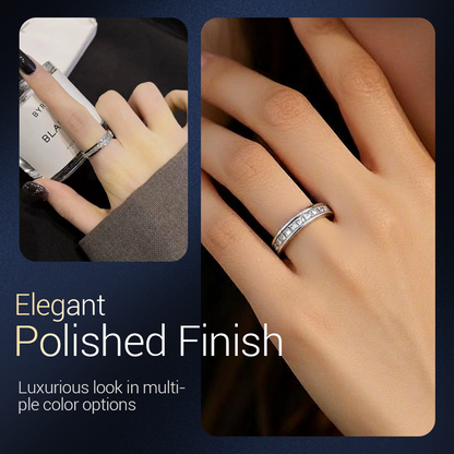 【📍Exquisite Collection📍】Titanium Steel Rotatable Spinner Ring with Zirconia💍