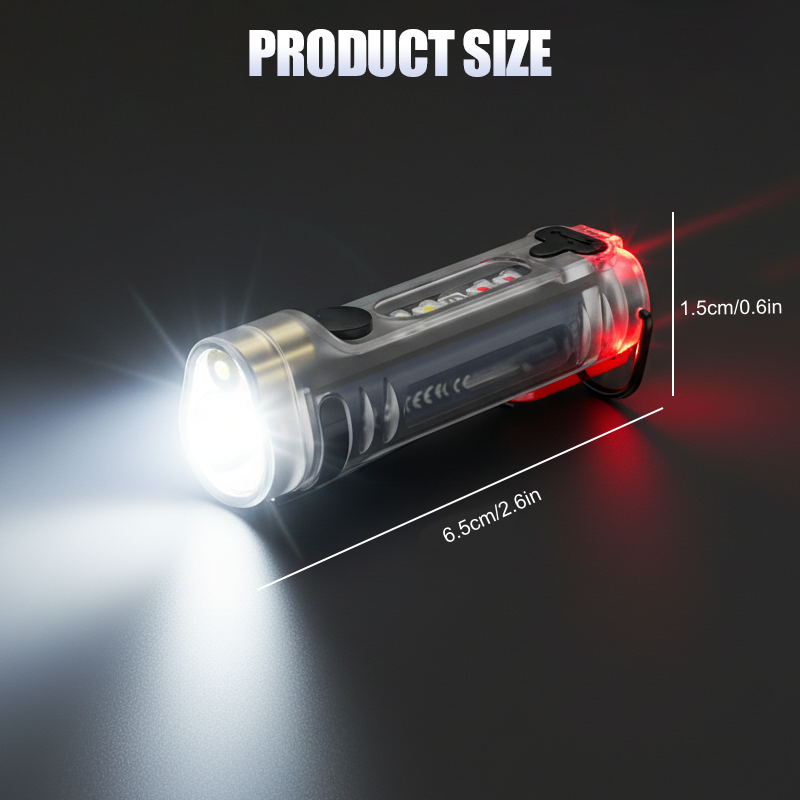 Multi-Functional Rechargeable Mini Keychain Flashlight