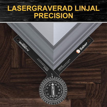 ⏳🔥LIMITED-TIME 50% OFF! ⏰📏 Precision Aluminum Protractor‑Miter Saw Angle Finder Gauge, 360 Degree Angle Measuring Tool, Anodized Aluminum Protractor for Woodworking, Carpentry & DIY Cutting Projects