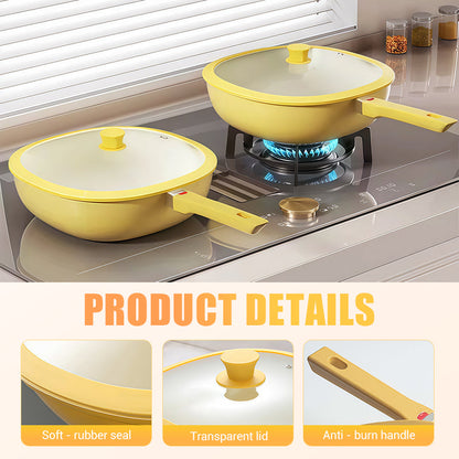 Ceramic Nonstick Frying Pan Skillet with Lid
