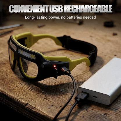 📢📢50   % OFF !!✨Rechargeable LED Glasses Headlamp
