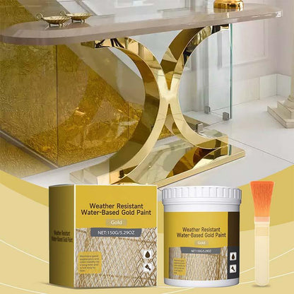 🎨🏡Water-Based Weather-Resistant Gold Paint🥳