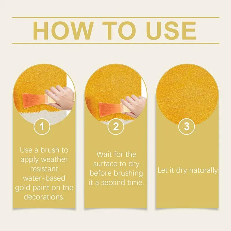 🎨🏡Water-Based Weather-Resistant Gold Paint🥳