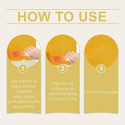 🎨🏡Water-Based Weather-Resistant Gold Paint🥳