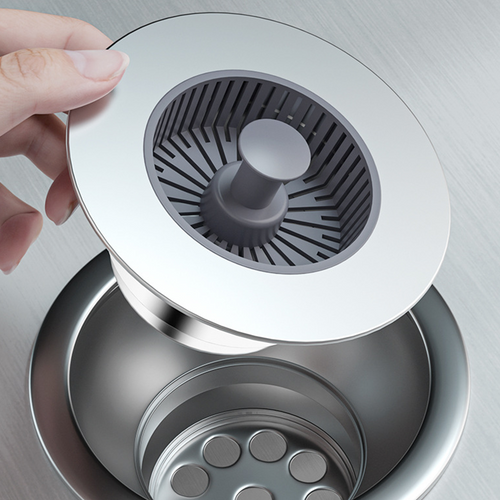 Pop-Up Sink Drain Stopper with Strainer