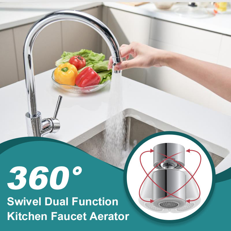 Aireador de grifo de cocina de doble función giratorio 360°