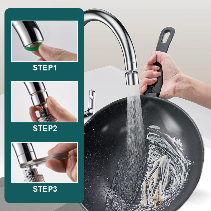 Aireador de grifo de cocina de doble función giratorio 360°