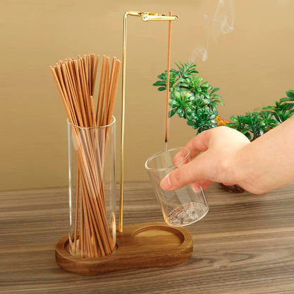 ⏳🔥LIMITED-TIME 50% OFF! ⏰💝 2 in 1 Incense & Candle Holder Natural Wood Base Aromatherapy Diffuser