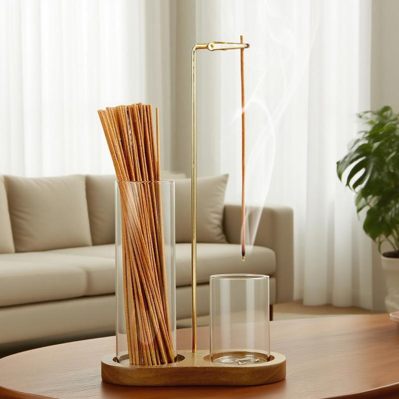 ⏳🔥LIMITED-TIME 50% OFF! ⏰💝 2 in 1 Incense & Candle Holder Natural Wood Base Aromatherapy Diffuser