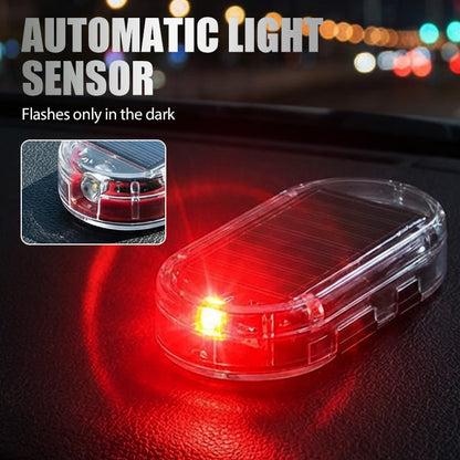 🥳2026 HOT SALE🥳💞50K+ SOLD! 🚗🌞 Solar Car Anti-Theft Light – solar + USB charged, auto-flashes at night. Realistic LED mimics active alarm – deters thieves without wiring. Heat-resistant, stick & go! 🛡️💡