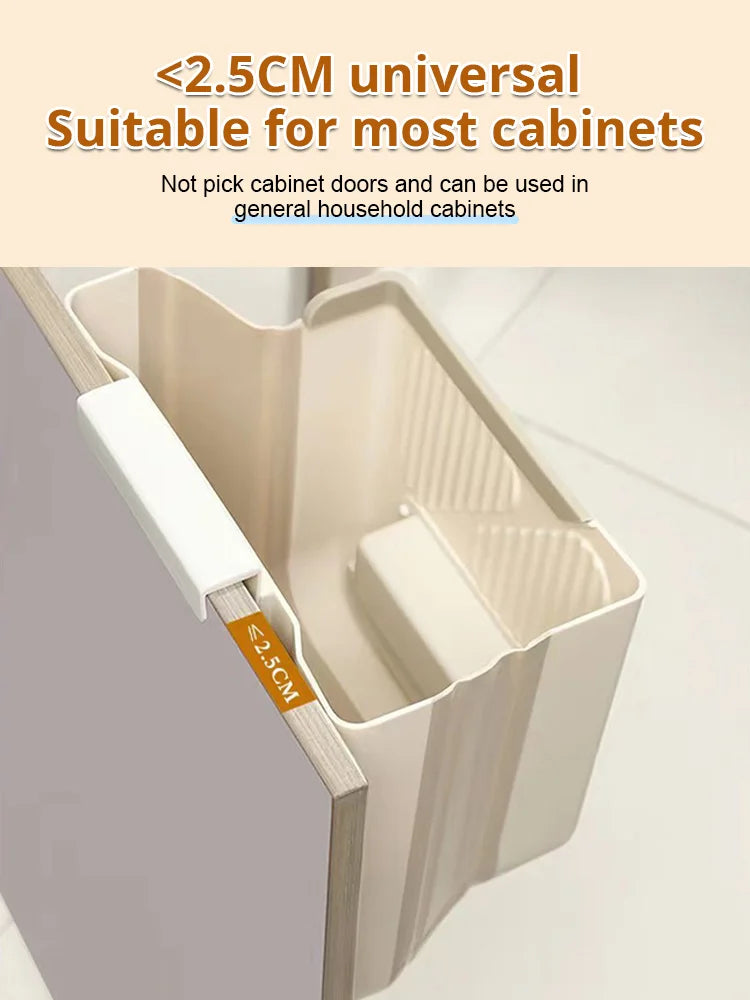 🗑️50% DE DESCUENTO AHORA!🕒Bote de basura colgante plegable – Ahorra espacio, a prueba de fugas y fácil de limpiar🧼