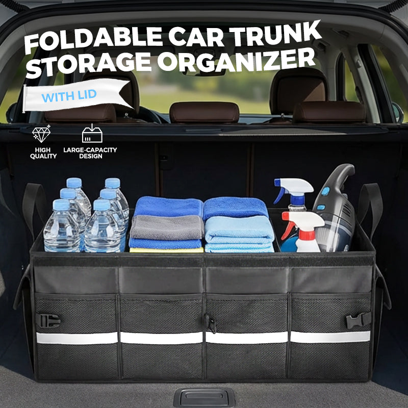 📢📢50% OFF !!!⏰Foldable Car Trunk Storage Organizer with Lid