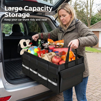 📢📢50% OFF !!!⏰Foldable Car Trunk Storage Organizer with Lid