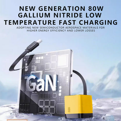 ⏳50% OFF💥65W Fast Charging Phone Charger Block with Retractable 80cm Type-C Cable