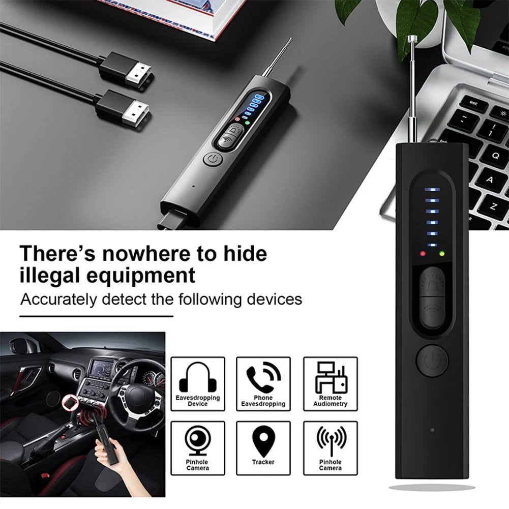 ✨ Hidden Camera & GPS Detector with 5 Search Modes and LCD Screen for Personal Protection