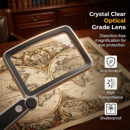 Pocket LED Magnifying Glass Folding Portable Lighted Magnifier for Reading Small Print Elderly