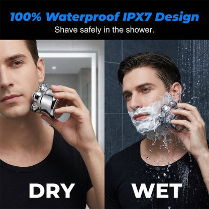 🔥 Bestseller 2026 Waterproof Wet & Dry Rotary Shaver