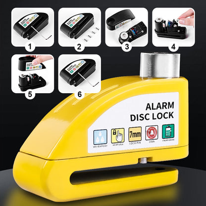 🔒 Motorcycle/bike disc lock with alarm | Immediate security and effective deterrent 🚨