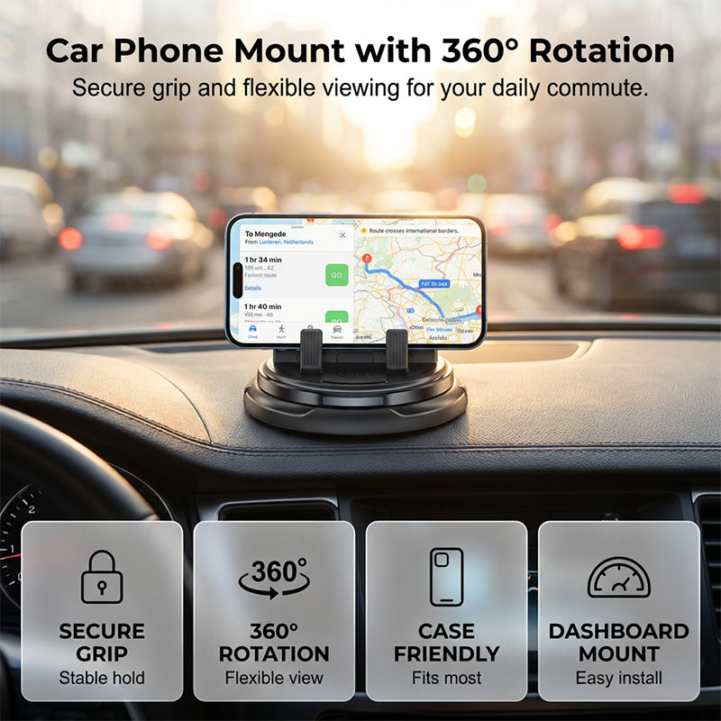 💥360° Rotation Dashboard Phone Holder for Car