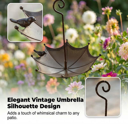 Hanging Umbrella Bird Feeder & Bath – Dual-Use, Rust-Resistant, Vintage Style & Perfect for Garden Decor ☂️