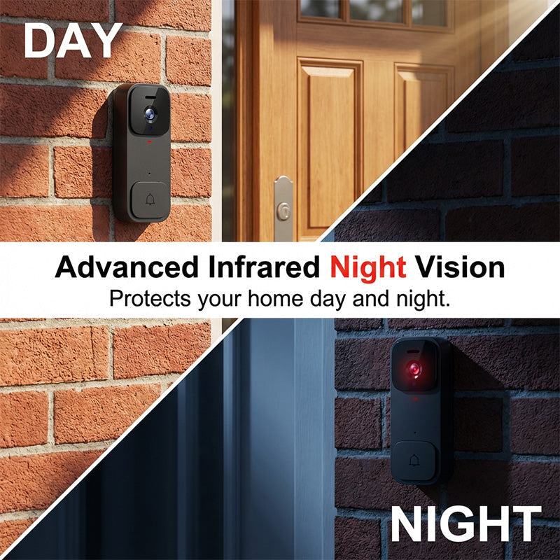 ⏰Smart Video Doorbell with 4.3' Display – Two-Way Audio, Night Vision, Wide Angle