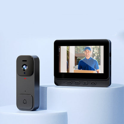 ⏰Smart Video Doorbell with 4.3' Display – Two-Way Audio, Night Vision, Wide Angle