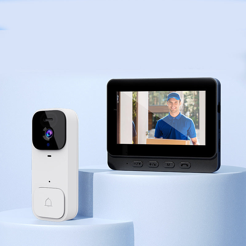⏰Smart Video Doorbell with 4.3' Display – Two-Way Audio, Night Vision, Wide Angle