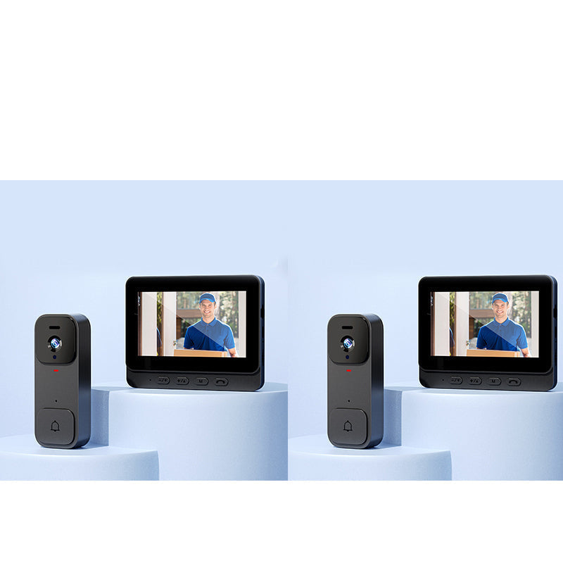 ⏰Smart Video Doorbell with 4.3' Display – Two-Way Audio, Night Vision, Wide Angle
