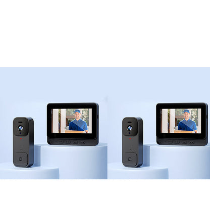 ⏰Smart Video Doorbell with 4.3' Display – Two-Way Audio, Night Vision, Wide Angle