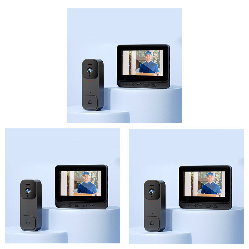 ⏰Smart Video Doorbell with 4.3' Display – Two-Way Audio, Night Vision, Wide Angle