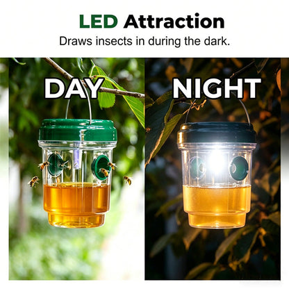 🐝☀️ Solar-powered wasp trap for patios and gardens 🔋🌿 – effective, rechargeable and weatherproof – chemical-free, covers up to 500 m² !