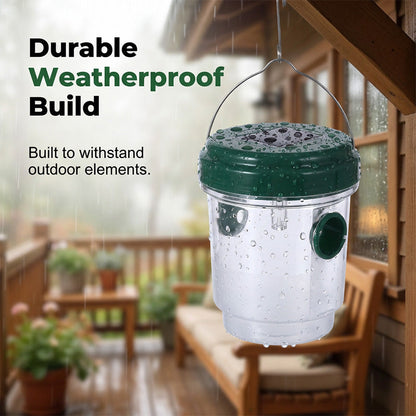 🐝☀️ Solar-powered wasp trap for patios and gardens 🔋🌿 – effective, rechargeable and weatherproof – chemical-free, covers up to 500 m² !
